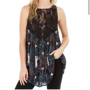 Free People Count Me In Trapeze Dress Floral